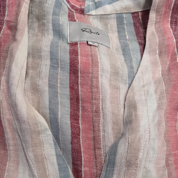 Rails Thea Metallic Tropic Strip Tie-Front Top XS - Picture 7 of 10